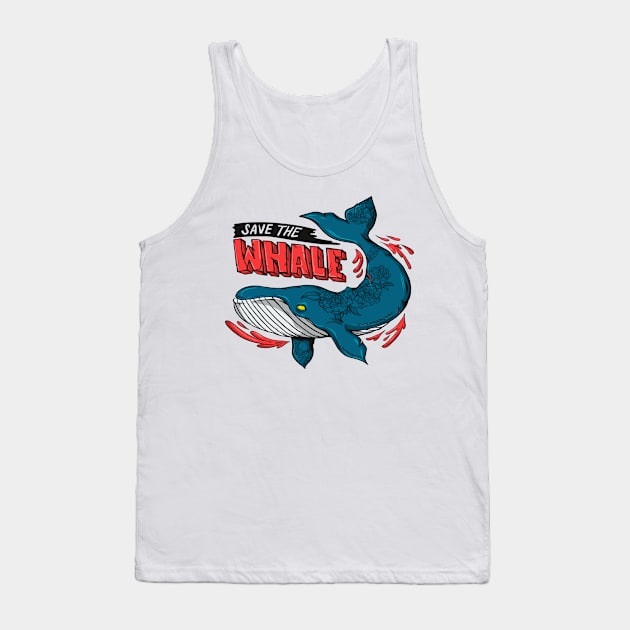 SAVE THE WHALE Tank Top by THEIDEASTUDIO